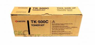 Kyocera TK-500C Toner Kit cyan FS-C5016 original neu & ovp