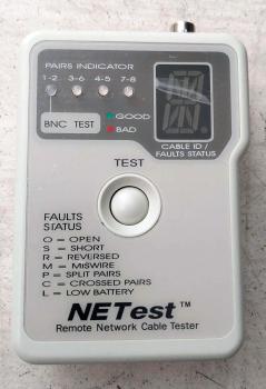 NETest 256450 Remote Network Cable Tester Netzwerktester BNC RJ-45 gebraucht