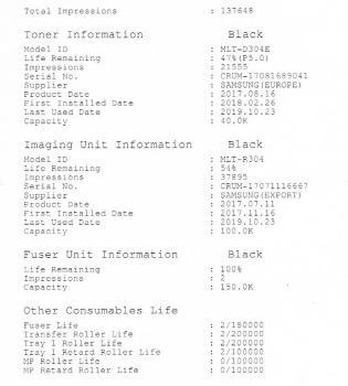 SAMSUNG ProXpress SL-M4530ND Laserdrucker s/w gebraucht - 137.700 Seiten